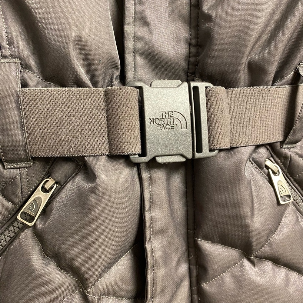 The North Face Grey Down Jacket with Faux Fur Trim - Picture 4 of 14